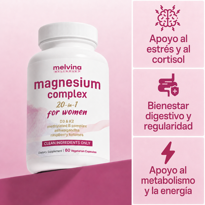 Melvina Wellness Magnesio 20-en-1 para Mujeres