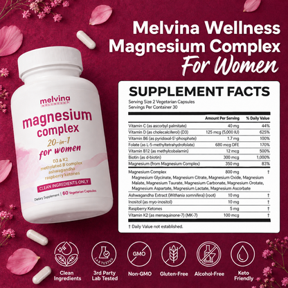 Melvina Wellness 20-in-1 Magnesium For Women